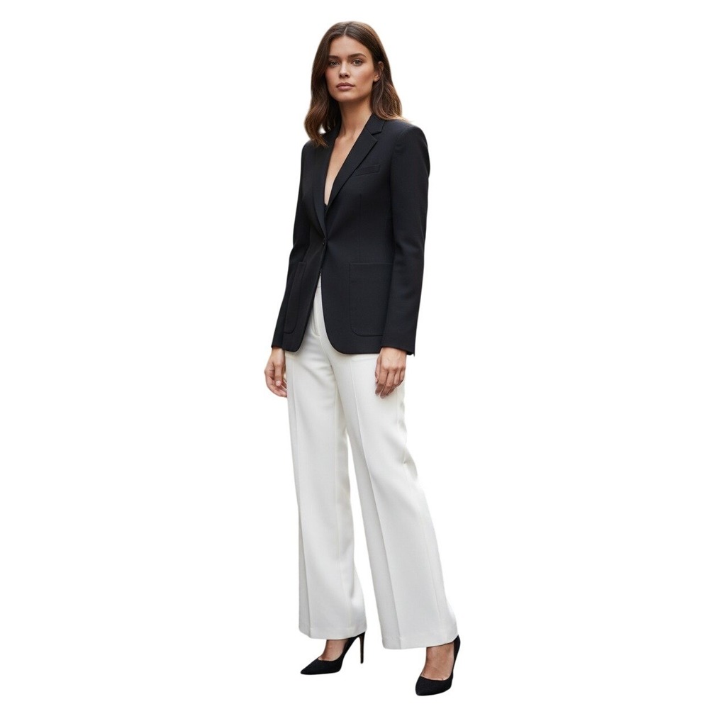 Rag & Bone Navy Wool Blend Blazer Tessuti di Sondrio Italian Fabric 34R / S $595